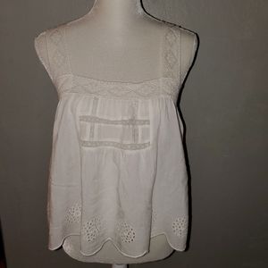NWT🏷 Free People lace and linen tank